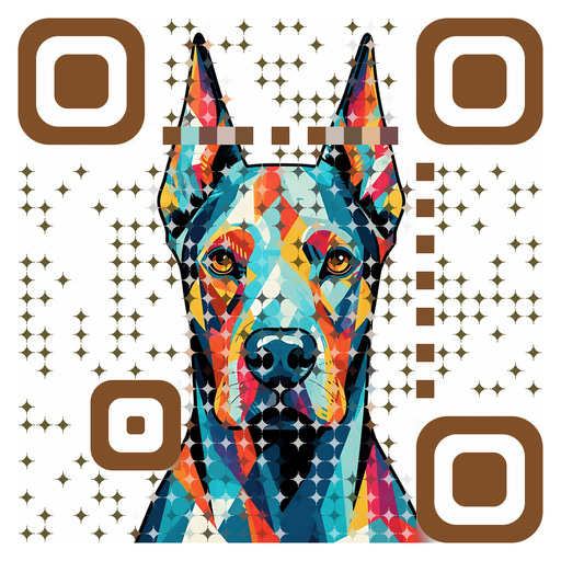 艺术二维码示例 · Dog