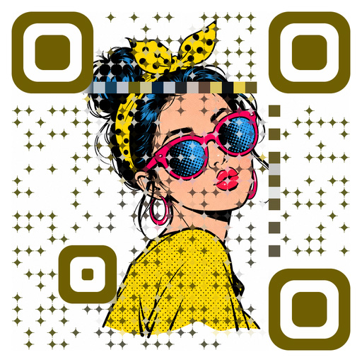 艺术二维码示例 · Girl